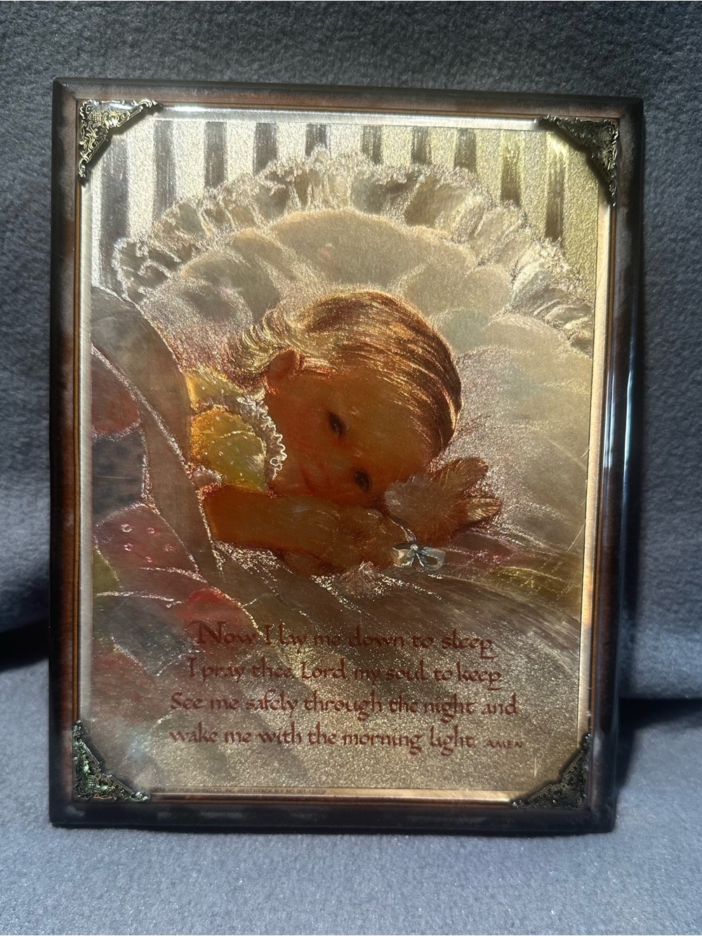 Nursery infant  Wall Art - Gold and Cream
